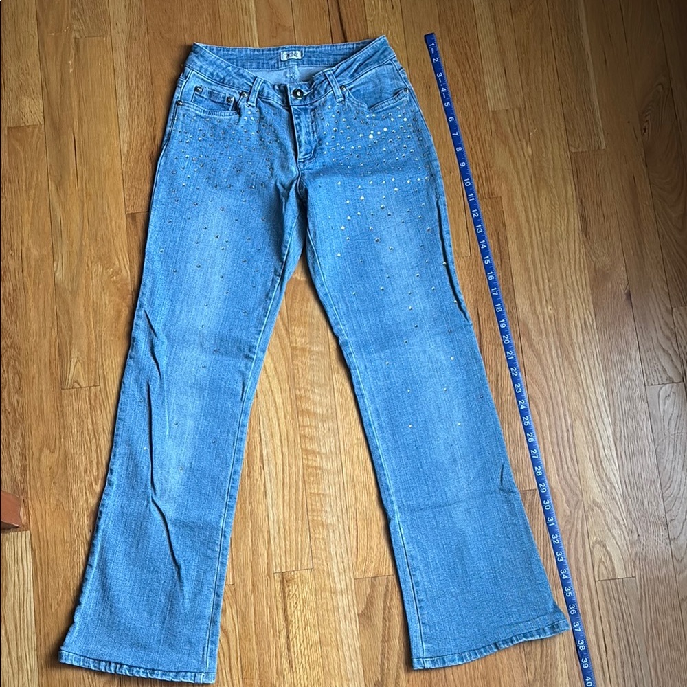 Rhinestoned Blue Jeans